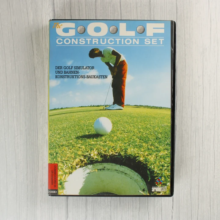 The Golf Construction Set videójáték borítója Commodore 64-hez