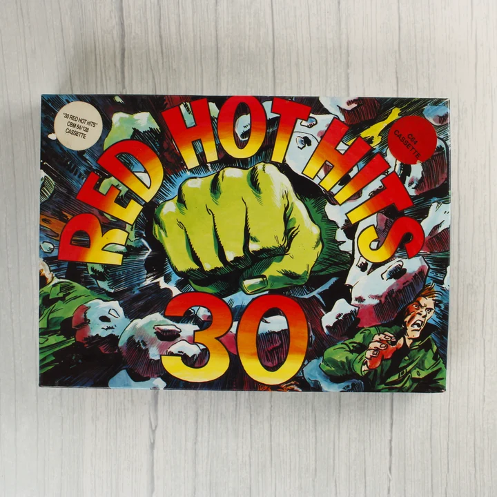 30 Red Hot Hits Commodore 64 játékgyűjtemény doboza
