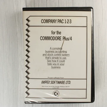 Company Pac 1-2-3 szoftver tokja Commodore Plus/4-hez