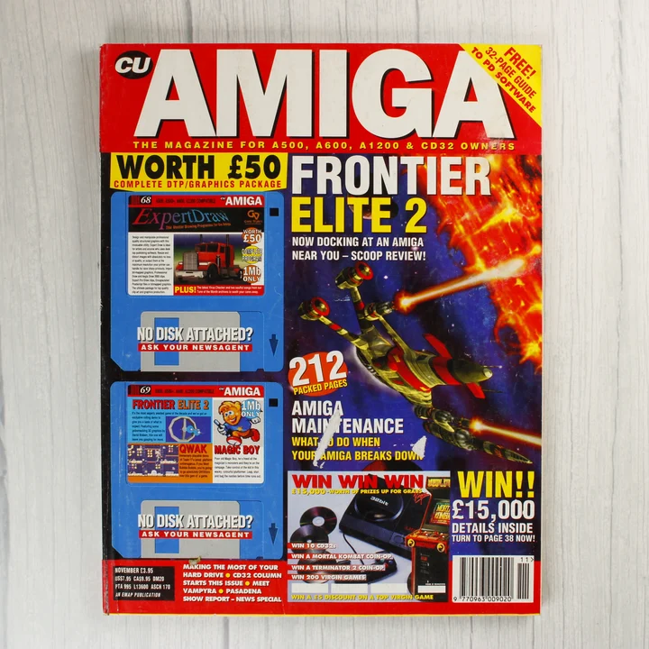 A CU Amiga magazin 1993. novemberi számának címlapja