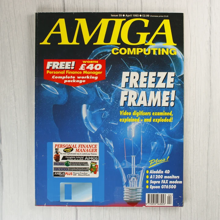 Az Amiga Computing magazin 59. számának címlapja