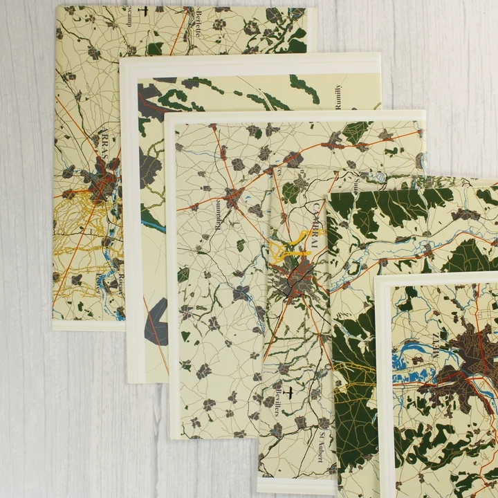 Flying Corps játékhoz mellékelt papírtérképek