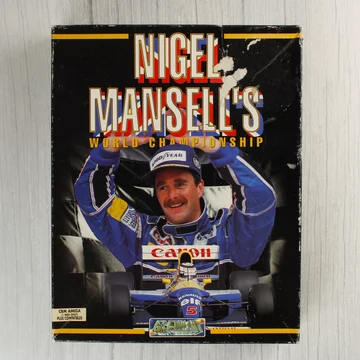 Nigel Mansell's World Championship Amiga játék dobozának eleje