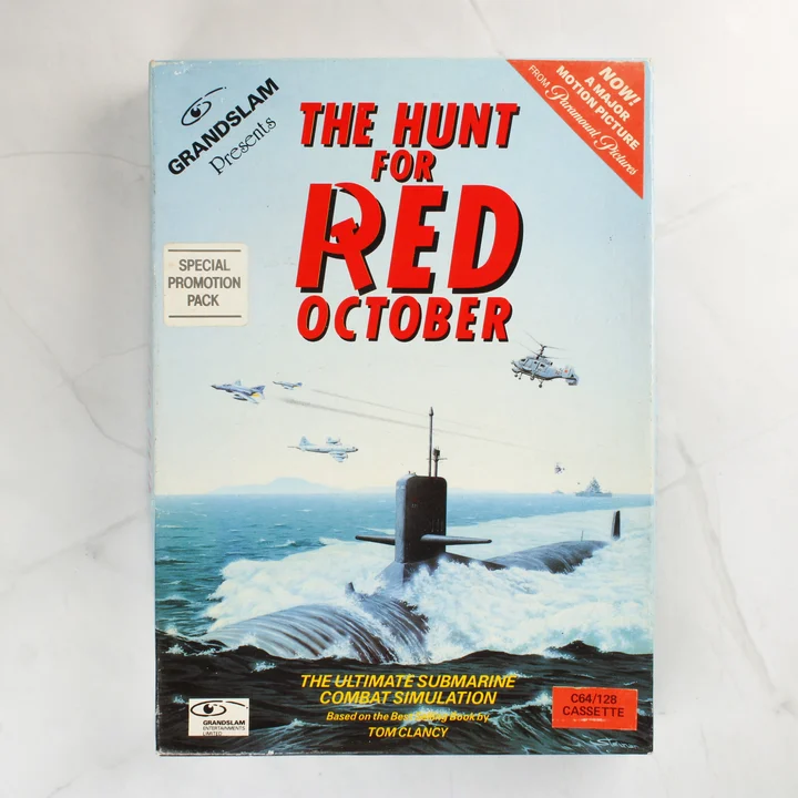 The Hunt for Red October Commodore 64 játék dobozának eleje
