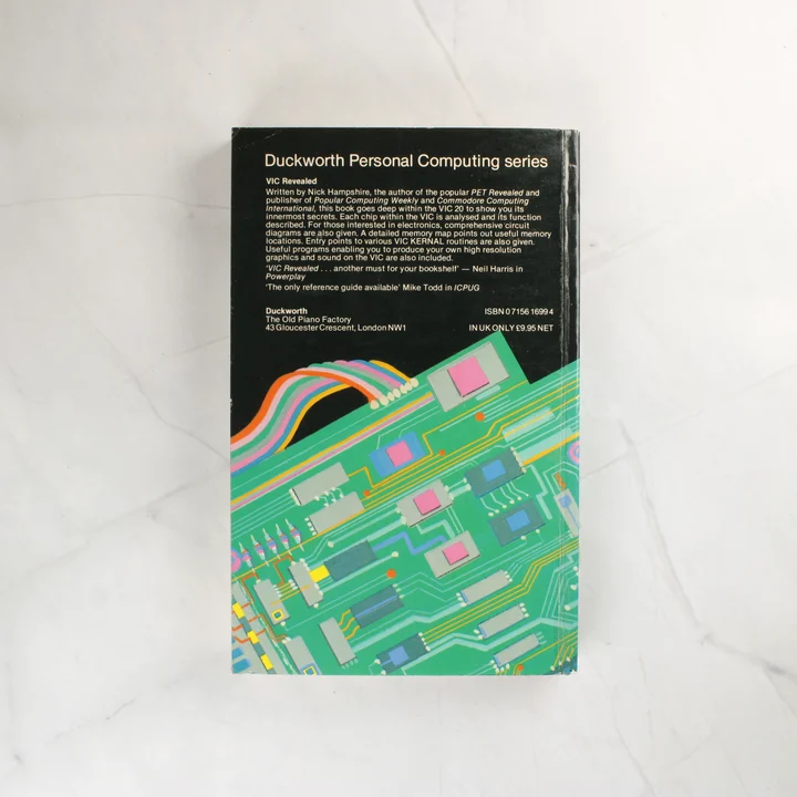 A VIC Revealed című könyv hátlapja leírással és ISBN számmal