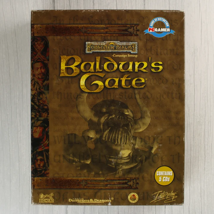 Baldur's Gate doboz Baldur's Gate PC játék dobozának eleje