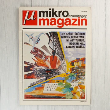 A Mikroszámítógép Magazin 1989/9-es számának színes címlapja