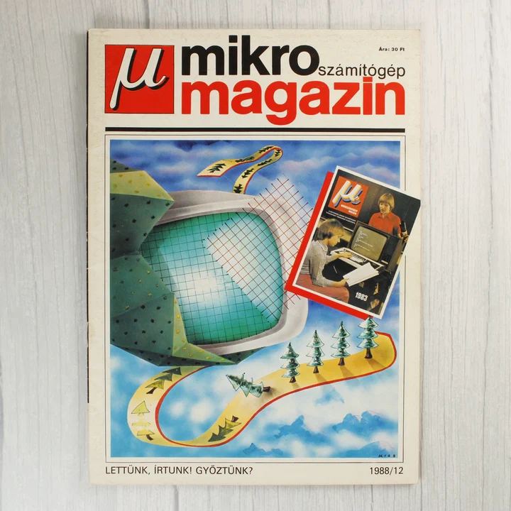 Mikroszámítógép Magazin 1988/12 címlap A Mikroszámítógép Magazin 1988/12 számának színes címlapja