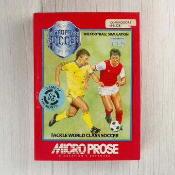 MicroProse Soccer Commodore 64 videójáték dobozának eleje