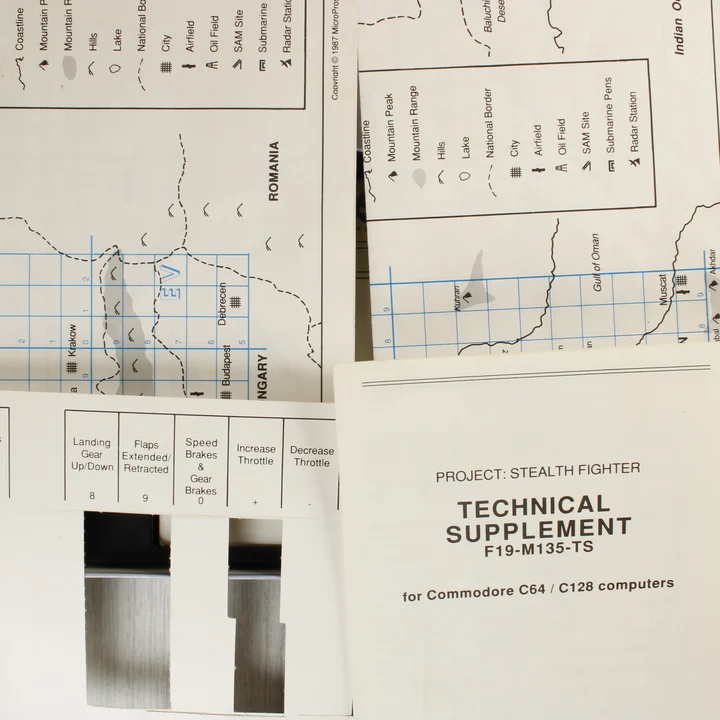 Project Stealth Fighter mellékletek és térképek