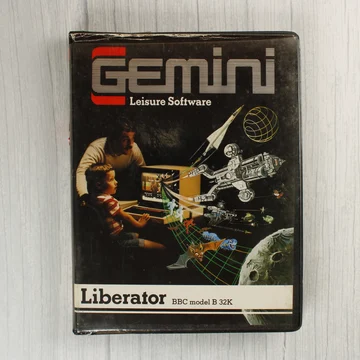 A Liberator videójáték elülső borítója BBC Model B 32K platformra