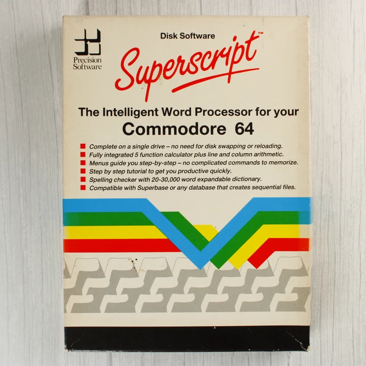 A Superscript Commodore 64 szoftver dobozának előlapja