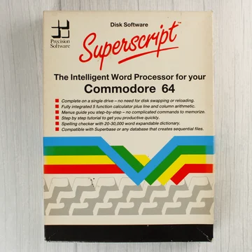 A Superscript Commodore 64 szoftver dobozának előlapja