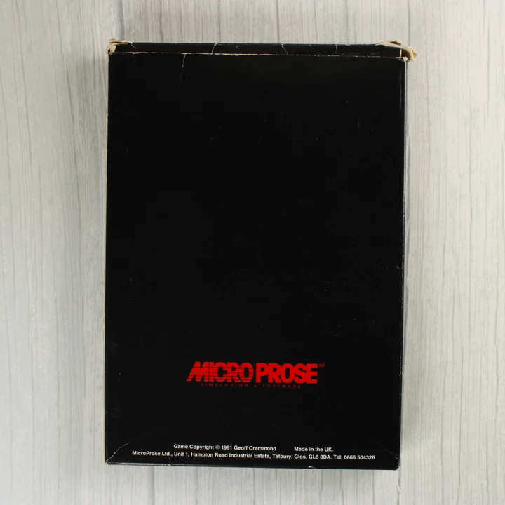 MicroProse Formula One Grand Prix doboz hátoldala