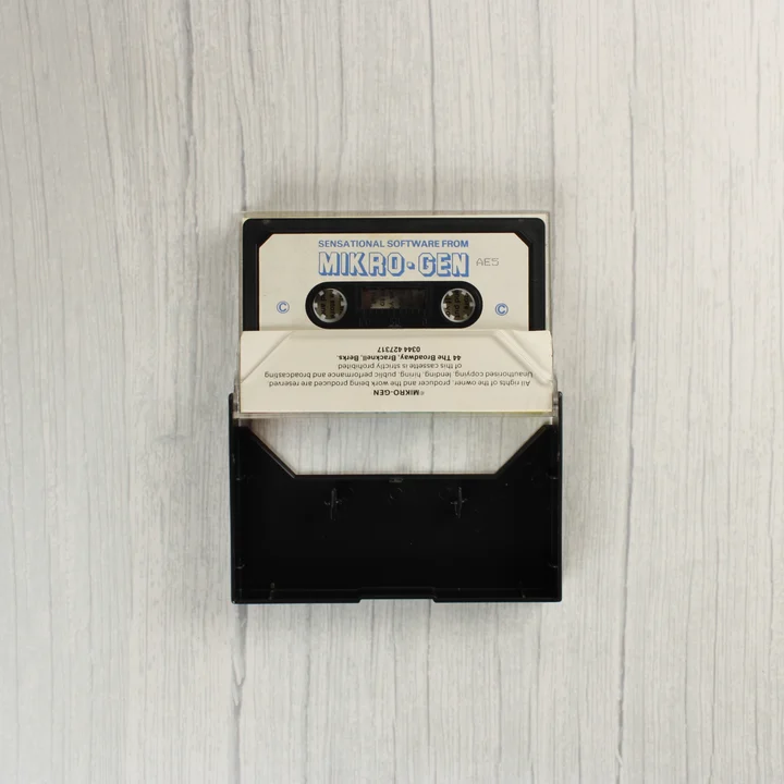 A Mikro-Gen magnókazetta közelről