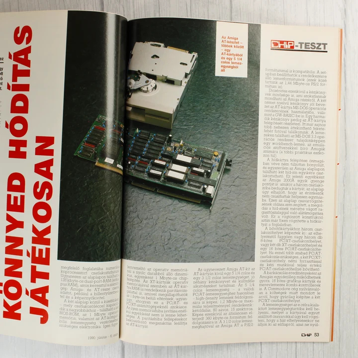 A CHIP magazin belső oldalai hardver teszttel