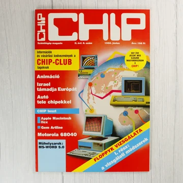 A CHIP magazin 1990. júniusi számának piros borítója