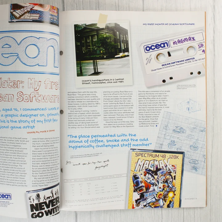 A Retro Gamer magazin belső oldalai az Ocean Software cikkével