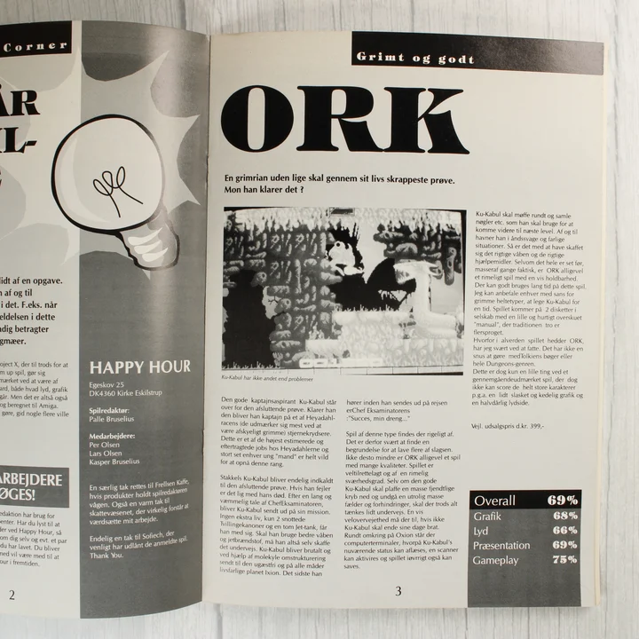 Az Amiga Forum magazin belső oldalai egy játékismertetővel