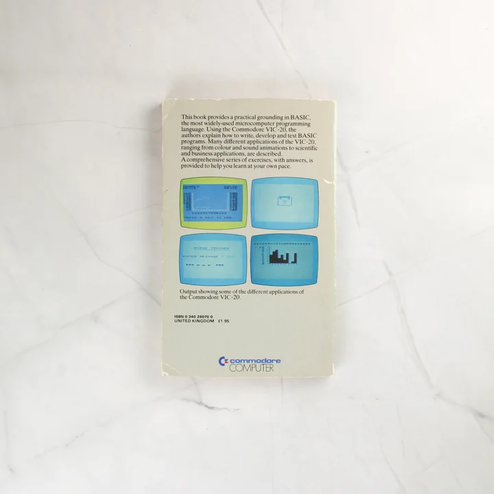 A Learn Computer Programming with the Commodore VIC-20 könyv hátlapja