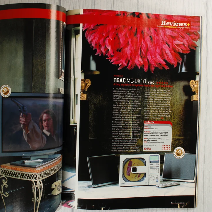 T3 magazin hifi teszt A T3 magazin belső oldala egy TEAC hifi rendszer tesztjével