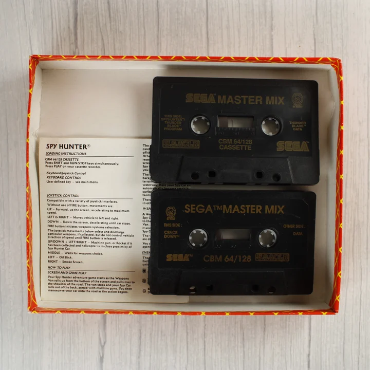 Sega Master Mix kazetták és használati útmutató a dobozban