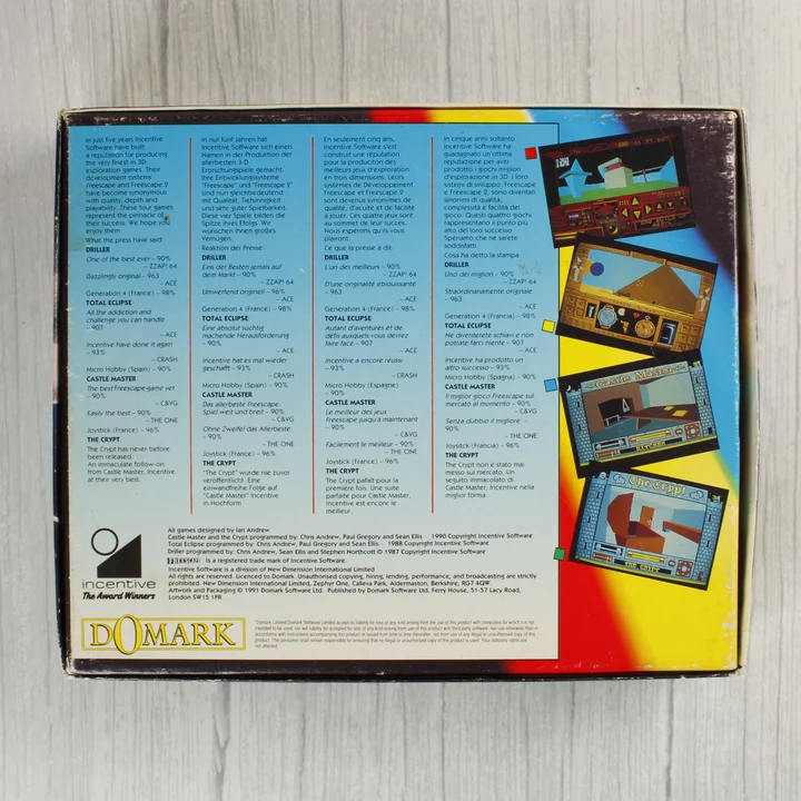 Virtual Worlds: The 3D Game Collection dobozának hátoldala leírásokkal