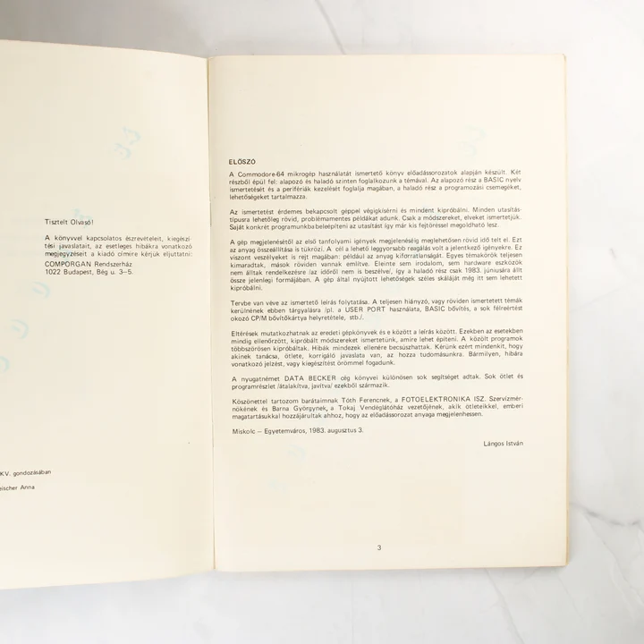 A könyv előszava és szerzői adatai