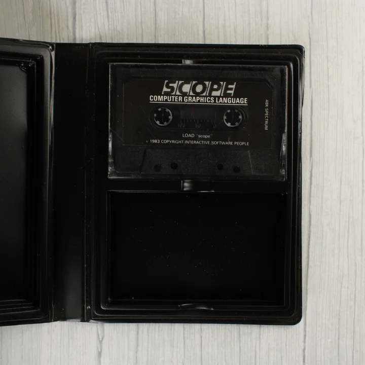 A SCOPE szoftver magnókazettája a tokban