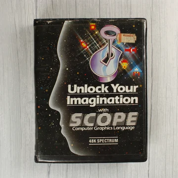 A SCOPE Computer Graphics Language szoftver elülső borítója ZX Spectrumhoz