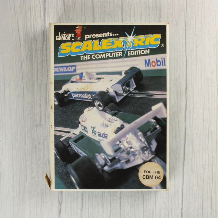 Scalextric: The Computer Edition Commodore 64 játék dobozának eleje