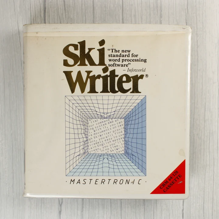 SkiWriter szoftver előlapja Commodore 64/128 platformra