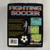 Fighting Soccer Atari ST játék dobozának hátoldala leírással és képernyőfotókkal