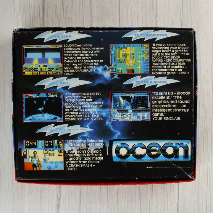 Special Action doboz hátnézet Special Action videójáték-válogatás dobozának hátoldala