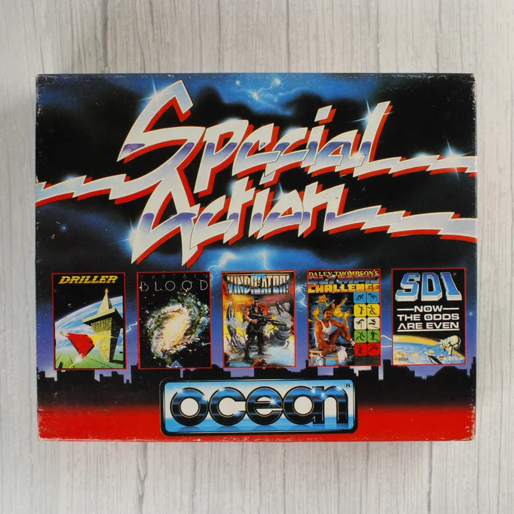 Special Action doboz elölnézet Special Action videójáték-válogatás dobozának eleje