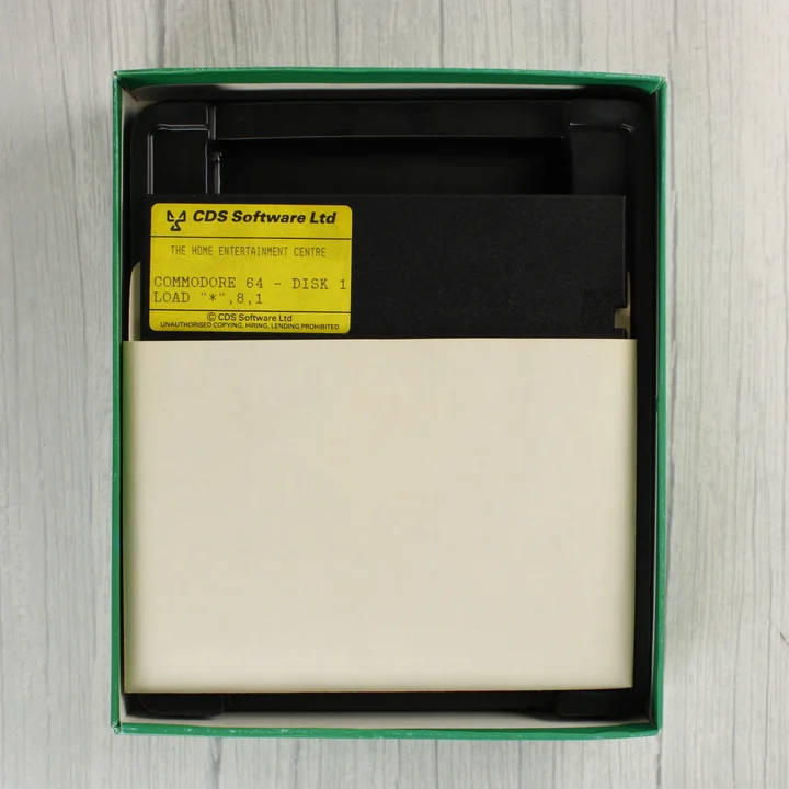 5,25 colos floppy lemez a The Complete Home Entertainment Centre dobozában