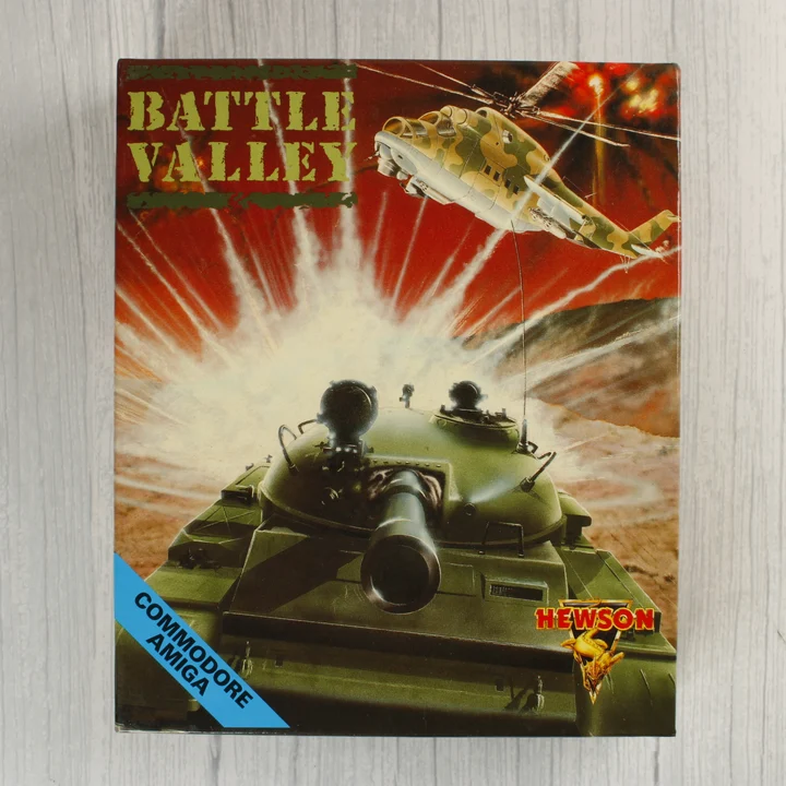 Battle Valley Commodore Amiga játék dobozának eleje