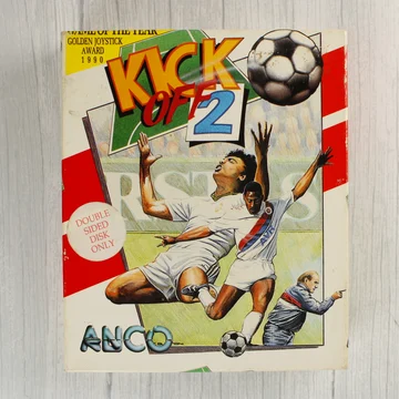 A Kick Off 2 videójáték színes kartondoboza elölről