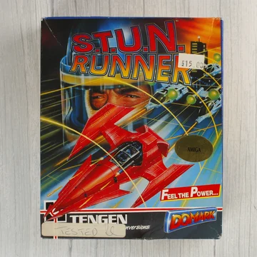 S.T.U.N. Runner Amiga játék dobozának előlapja
