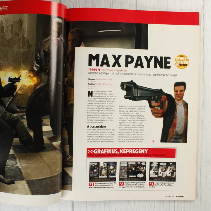 A Max Payne videójáték ismertetője a PC Format magazinban