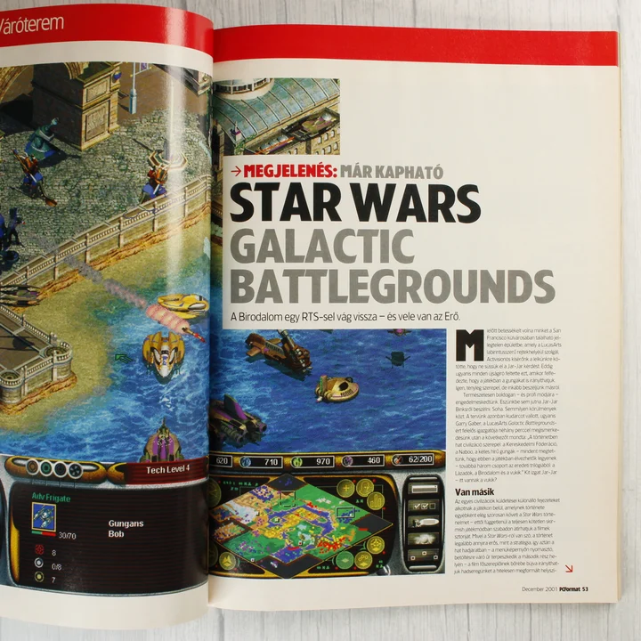 A PC Format magazin Star Wars Galactic Battlegrounds cikke