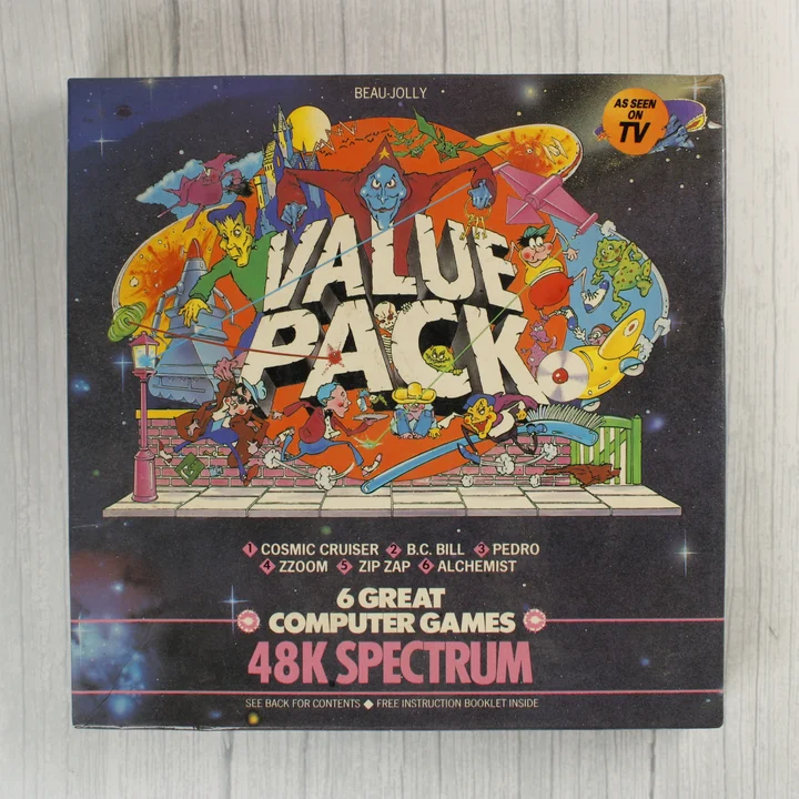 Beau-Jolly Value Pack előlap Beau-Jolly Value Pack ZX Spectrum játékgyűjtemény dobozának eleje