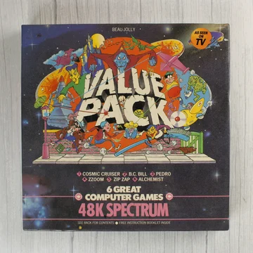 Beau-Jolly Value Pack ZX Spectrum játékgyűjtemény dobozának eleje