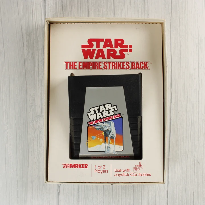 Star Wars The Empire Strikes Back Atari cartridge a belső tartóban