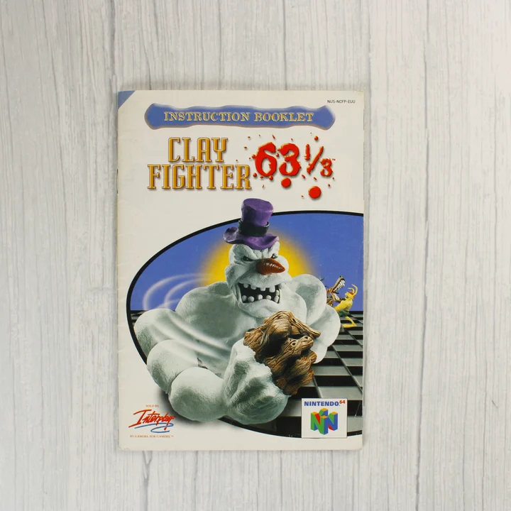 Clay Fighter 63 1/3 Nintendo 64 használati útmutató