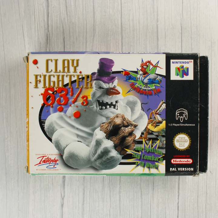 Clay Fighter 63 1/3 Nintendo 64 doboz elölnézete