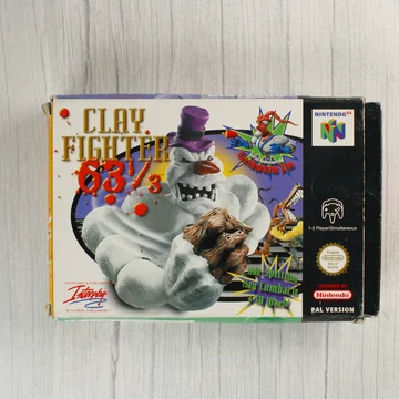 Clay Fighter 63 1/3 Nintendo 64 doboz elölnézete