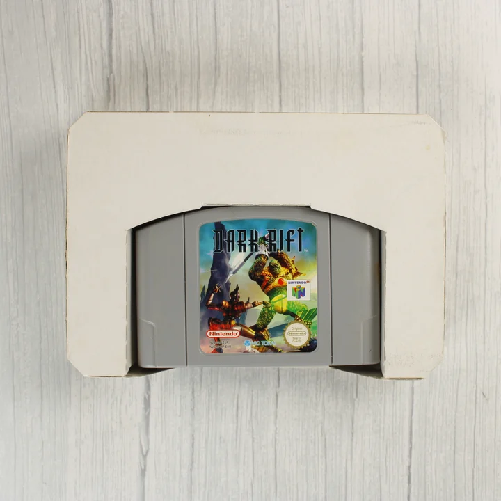 Dark Rift Nintendo 64 cartridge a belső tartóban