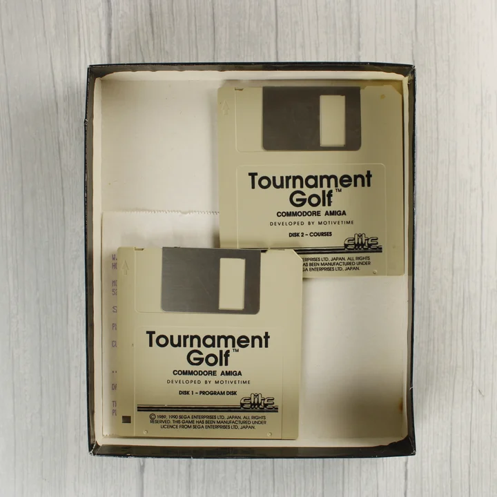 Tournament Golf Amiga floppy lemezek a dobozban