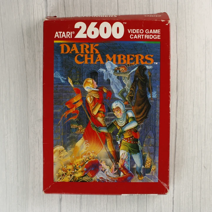 Dark Chambers Atari 2600 videójáték dobozának előlapja